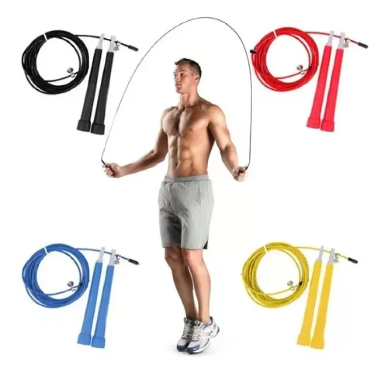 Comprar Cuerda Para Salto Con Mango Plastico en Electroshopy - Ángulo 2